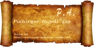 Puchinger Aszpázia névjegykártya