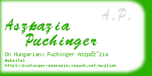 aszpazia puchinger business card
